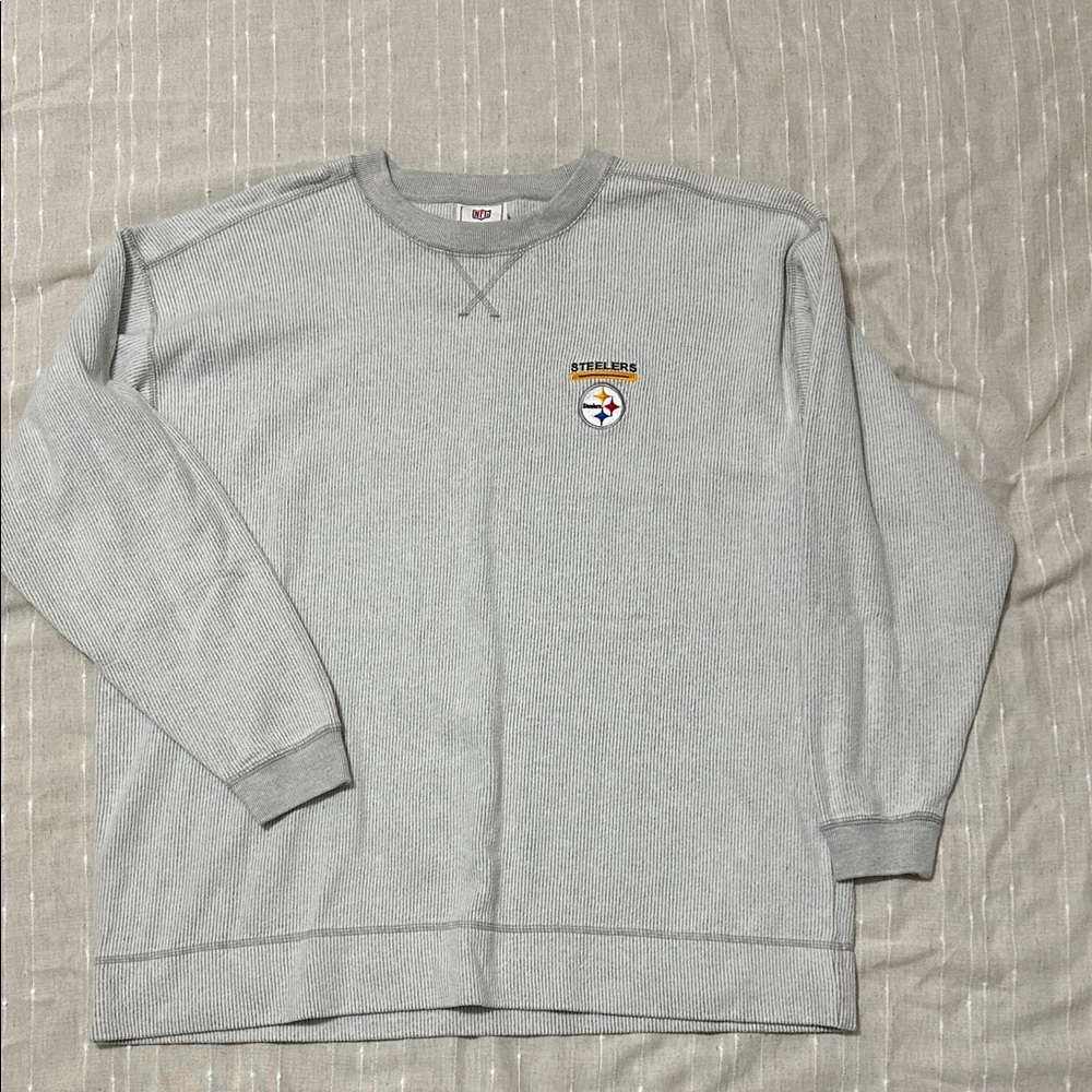 NFL Steelers Gray Crewneck Sweater